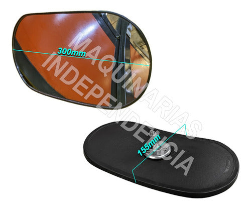 Daewoo Universal Curved Rearview Mirror Replacement 1