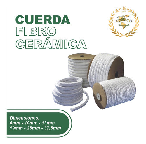 Comaco Cordón, Cuerda De Fibra Cerámica 10 Mm (No Amianto) 1