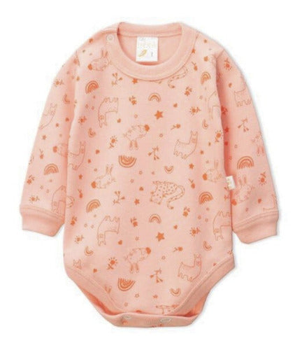 Baby Long Sleeve Cotton Bodysuit 100% Animals Print Up to 18 Months 20