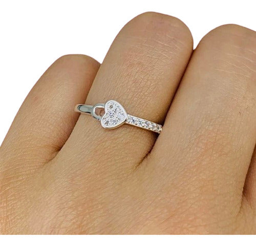 Mashoka Joyas BS AS Anillo Candado Corazon Regalo San Valentin Plata Ap 459 0