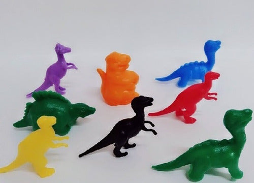 100 Dinossauros Colorido Plástico Mini Brinquedo Festa Ofert 2