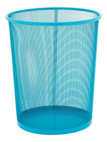 Aries Medium Metal Mesh Wastebasket 28cm Turquoise 0