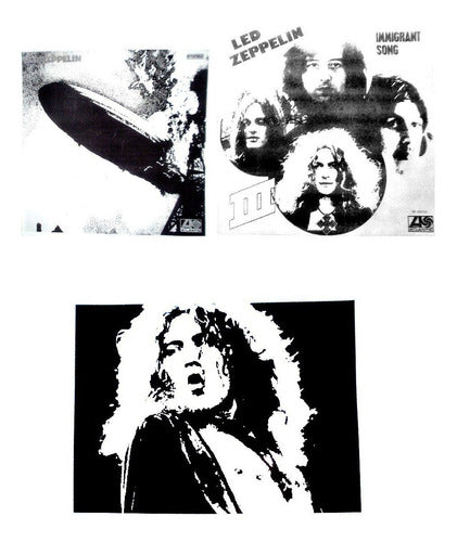 Pachi Pack of 3 Led Zeppelin Stencils Acetate & Custom Orders 0