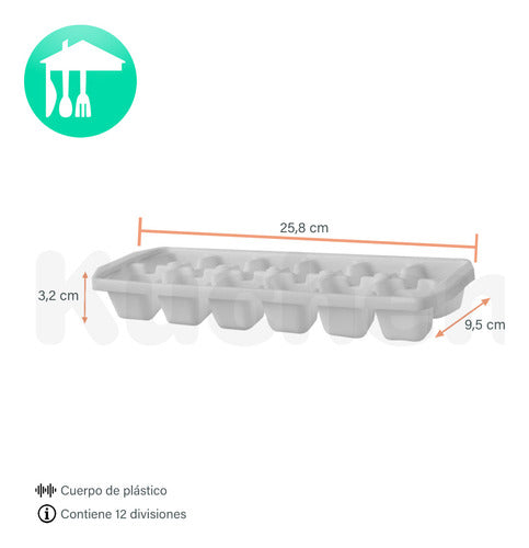 Deses Plast Set X10 Stackable Plastic Ice Cube Trays 1