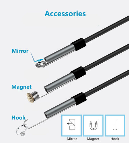 7mm 5m Led Usb Endoscopio Boroscopio Cámara De Inspección Pa 7