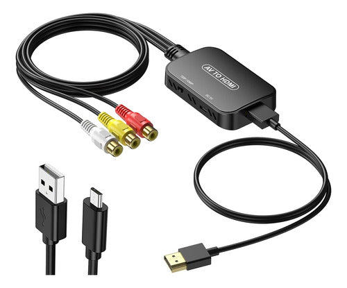 Viagkiki RCA to HDMI Audio and Video Converter Includes HDMI Cable 0