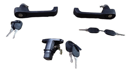Front Exterior Handle Set with Key + Trunk Lock with Key 1