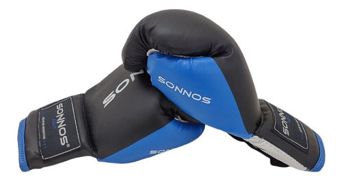 Professional Sonnos SGP 10 Oz Boxing Gloves with Lace Closure - Red/Blue 3