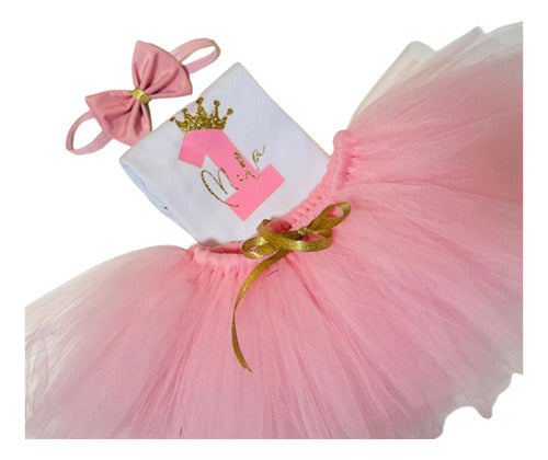 Zulydesigns Tutu Para Primer Añitos Princesa Body Tutu Y Vincha 0