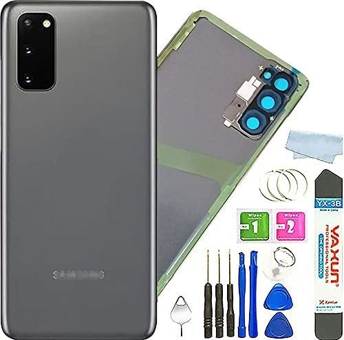 BSDTECH Galaxy S20 Back Cover Glass Housing Door With Camera Lens - Cloud Gray 0