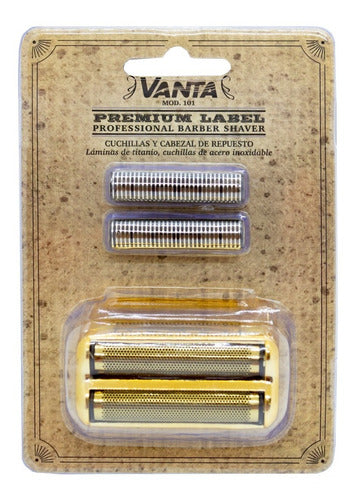 Vanta Professional Barber Shaver Replacement Head + Blades 101 Gold 0