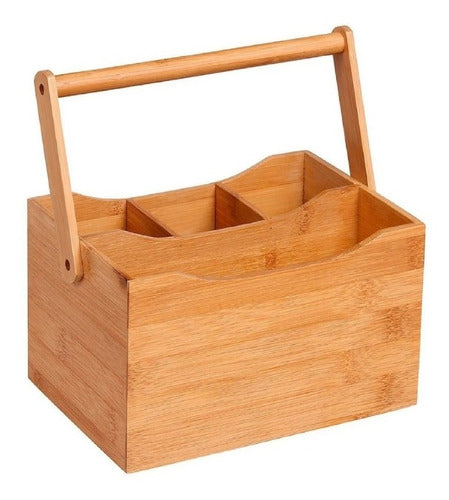 Organizador Cubiertos Nordico Bambu 21x14x19 Cm 0