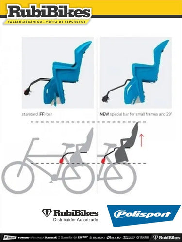 Silla Para Bicicleta Sin Parrilla Polisport Koolah Rodado 29 3