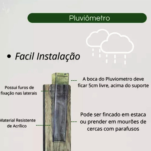 Pluviômetro Multitec 130mm - Acrílico 1