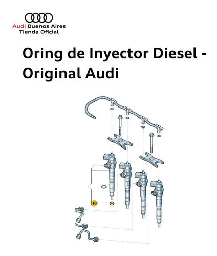 Audi Diesel Injector O-Ring for A4 2005 to 2022 5