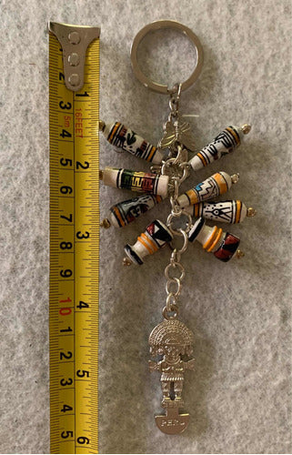 Universal Metal Keychain with Charms and Beads 2