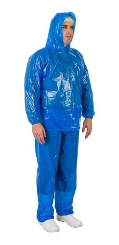 Mundo Trabajo Disposable Pants and Coat Set - Blue 3