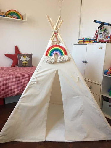 Carpa Tipi Indios Montessori Completa! Piso Ventana Y Funda 2