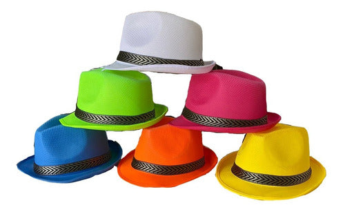 Tanguero Fluorescent Hat x 5 - Stylish Panama Cowboy Set 0