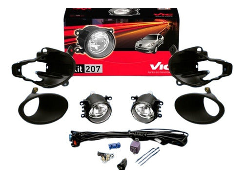 Kit Faros Auxiliares Instalacion Peugeot 207 2008 A 2016 Vic 0