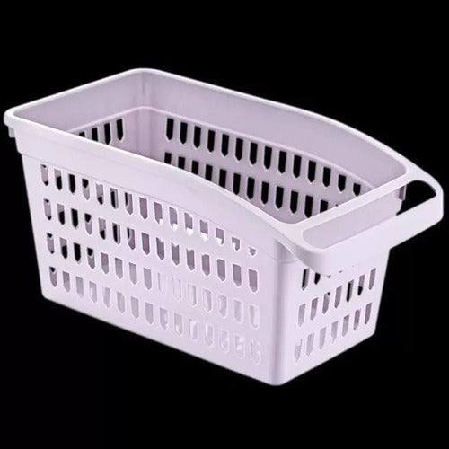 Plastic Kitchen Organizer Basket with Handle for Pantry 2