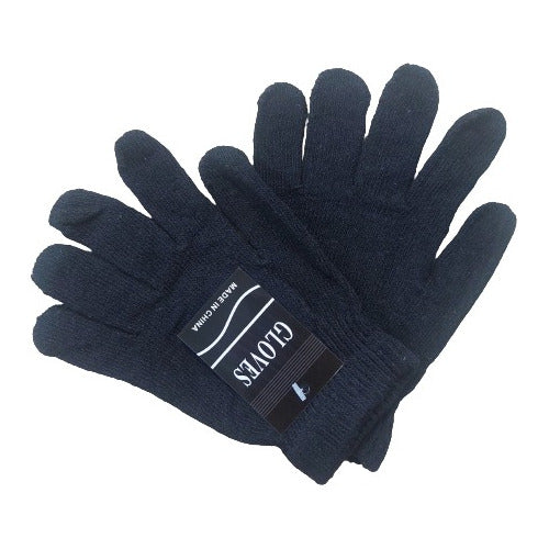 GLOVES Black Winter Gloves Unisex Wholesale Pack of 6 0