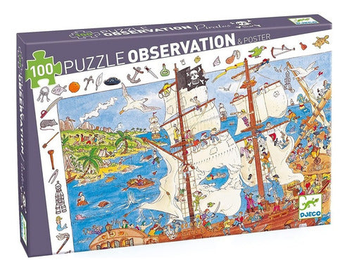 Djeco Pirate Observation Puzzle 100 Pieces +5 Years 0