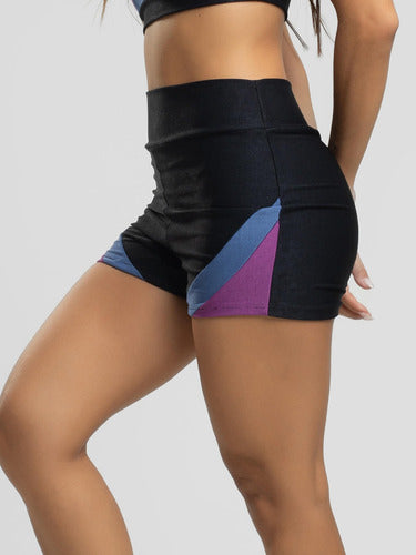 Short Curto Feminino Suplex Cintura Alta Moda Fitness 5