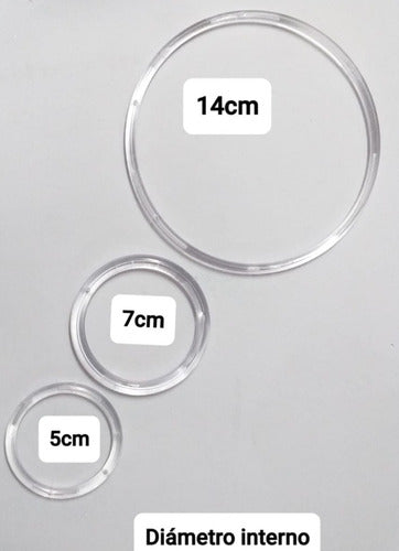 Acrylic Ring 7cm Mandala Dreamcatcher Handles 100 Units 0