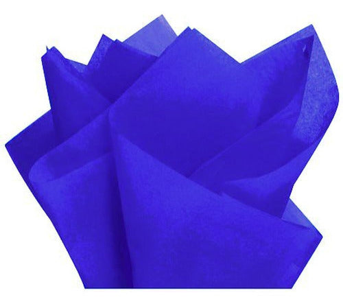 Royal Blue Gift Wrap Pom Pom Tissue Paper- 100sheets 15x20in 0