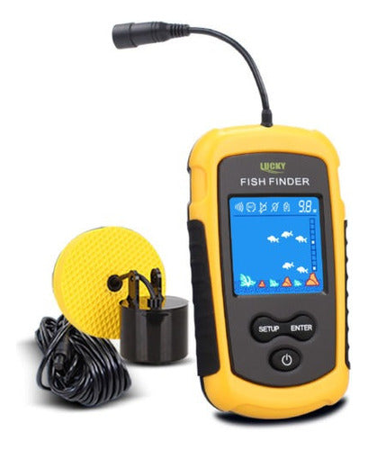 Pesca 100m Fish Finder Sonar Alarm Sensor Transducer Lcd Bac 2