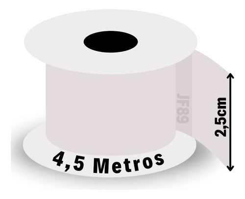 Esparadrapo Fita Impermeável Hipoalérgico 2,5cmx4,5m - 4 Uni 1