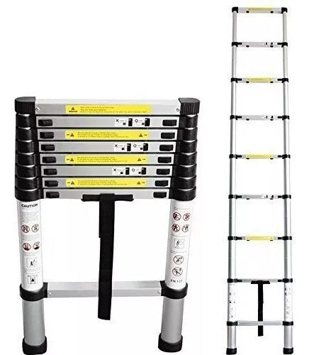 Kulbart Telescopic Aluminum Ladder 9 Steps 2.6 M 0