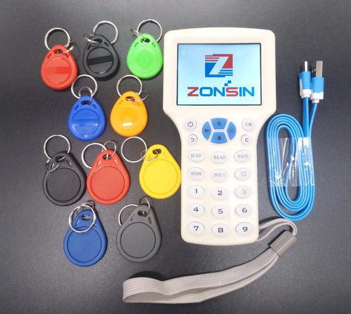 RFID NFC Reader Copier Cloner 10 Frequencies 10 Keychains 1