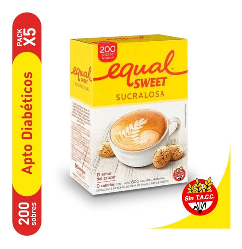 Equalsweet Sucralosa x 200 Pack of 5 Boxes 0