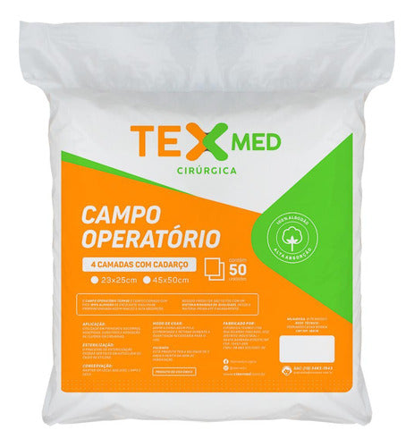 Campo Operatório Texmed 18gr C/rx 45x50cm 50 Unid. - Texmed 1