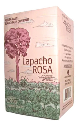 Yerba Mate Lapacho Rosa 6 X 500 Gr - Con Palo 0