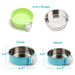 Removable Stainless Steel Pet Bowl for Cage Small Green 5