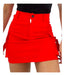 Mini Cargo Elasticized Bengaline Skirt with Straps 4