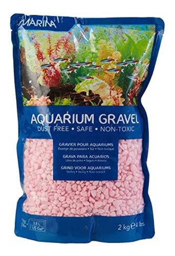 Marina Aqua Gravel Rose Color Stones 2kg Premium 0
