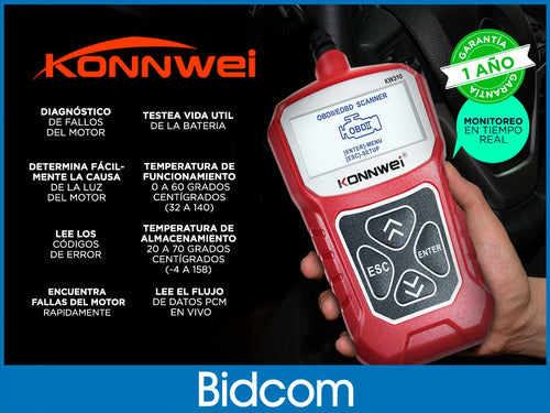 Konnwei OBD2 Automotive Scanner Fault Code Reader 1