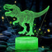 Luz 3d De Dinosaurio Nocturna Control T-rex Niño Dormitorio 3