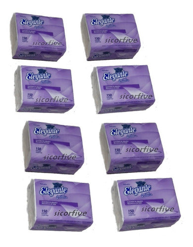 Disposable Tissues X 20 Packs of 150 Units Each Elegante 2