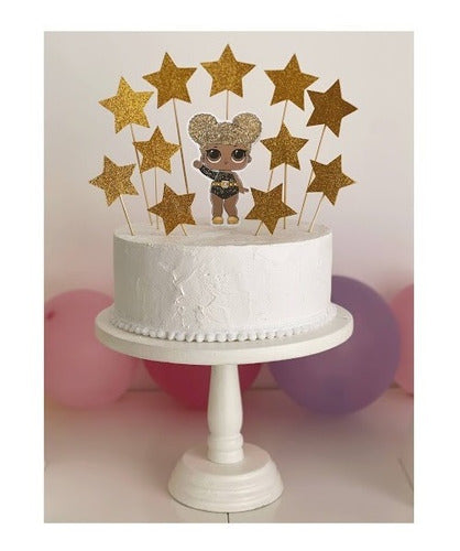 Macu Acuña Cake Topper - Deco Torta LOL - Feliz Cumpleaños Glitters 0