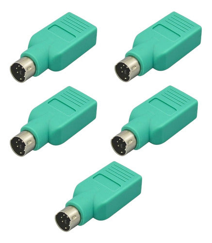 Pack of 5 PS2 Male to USB Female Cable Adapters by Dinax 0