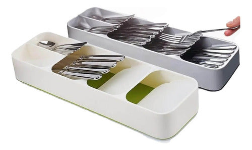 Compact Cutlery Organizer Slim Design Kitchen Drawer Utensil Storage 0