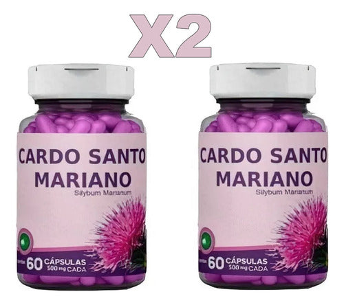 Vida Natural Cardo Mariano Silimarina X2 60 Caps 500mg (120 Total) 1