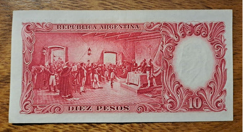 Bottero N 1945 Billete 10 Pesos Moneda Nacional.  Excelente+ 1