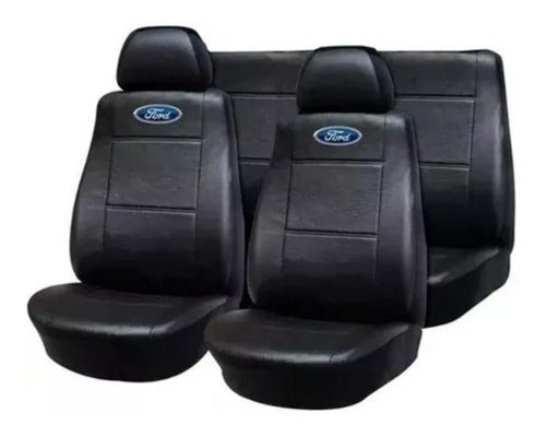 JC Seat Cover Set for Ford Fiesta with Divided Backrest and 3-Piece Carpet 1