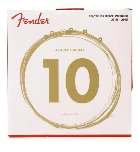 Fender 70XL 80/20 Bronze Guitar Strings .010-.048 Extra Light 0